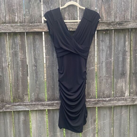 BCBG Dresses & Skirts - ‎BCBG MaxAzria Ruched Black Bodycon Dress | XS